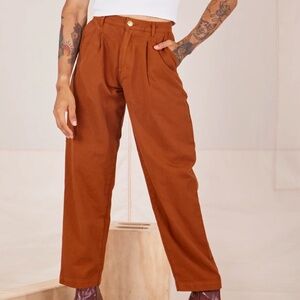GUC Big Bud Press trousers Medium Petite 25" inseam Burnt Terracotta